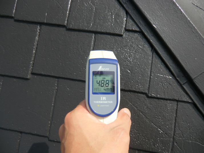 屋根施工後表面温度