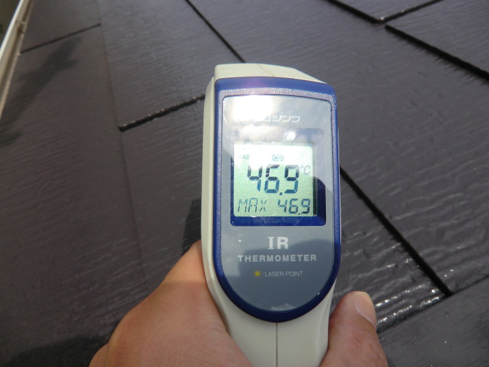 屋根施工後表面温度